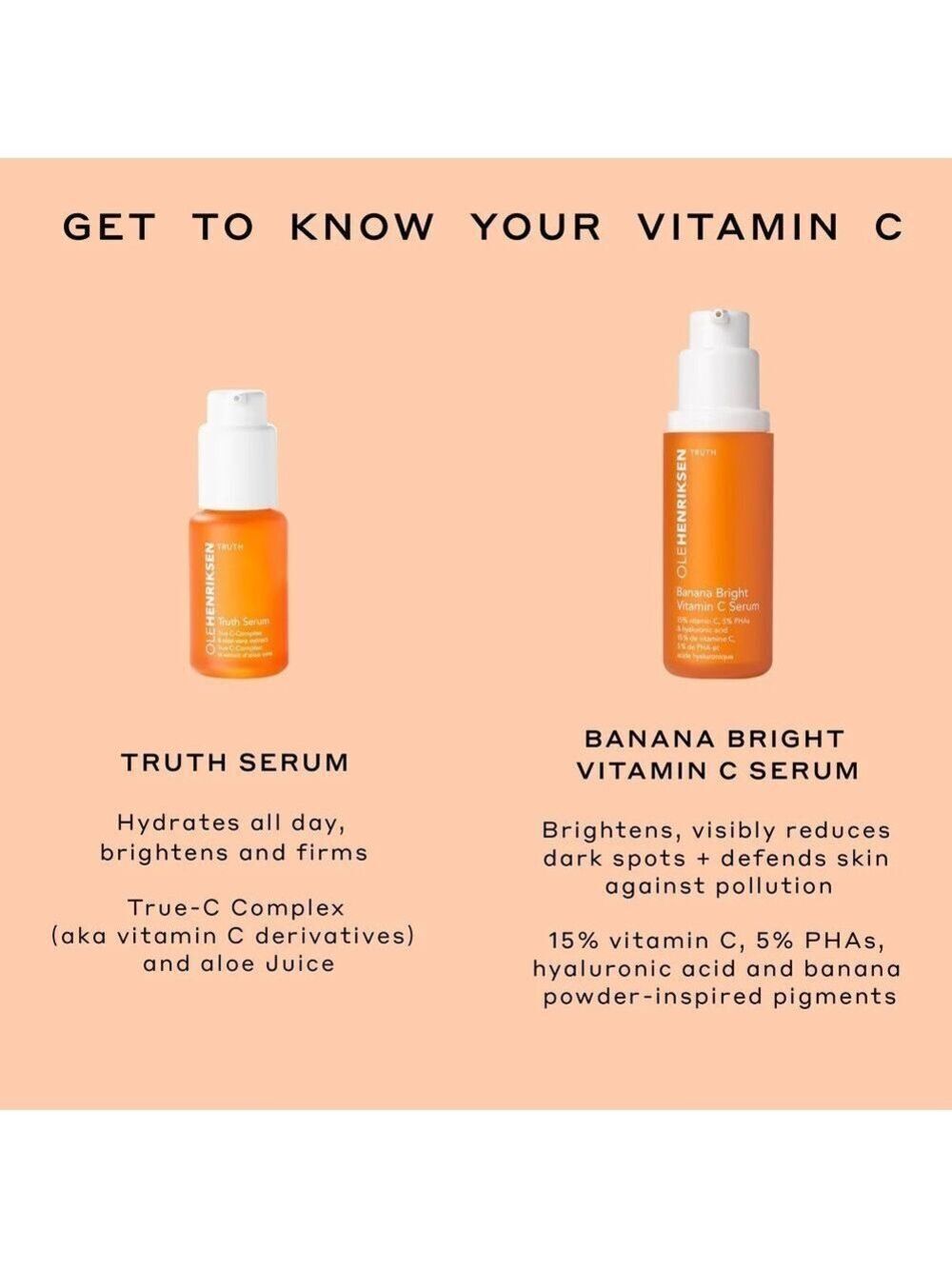 Ole Henriksen Truth Serum Vitamin C Serum Banana Bright NIB - Picture 9 of 16